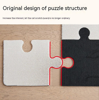 Vertical wall-mounted cat scratching board with large durable surface