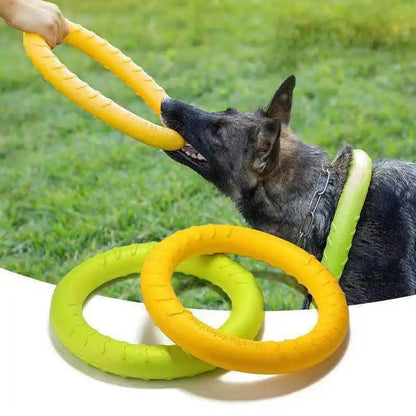 Durable EVA foam dog training pull ring for small dogs used as chew toy and flying disk