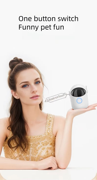 Rechargeable automatic laser toy for interactive cat play