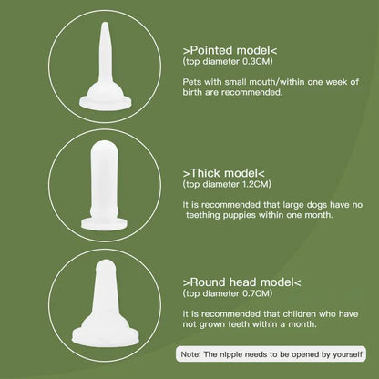 Newborn pet nursing bottle kit for feeding puppies and kittens – soft, safe, and reusable design