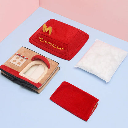 Removable enclosed pet cave for cats and dogs with washable winter design