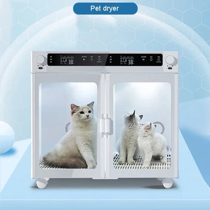 Automatic pet dryer box with four turbines for drying large pets