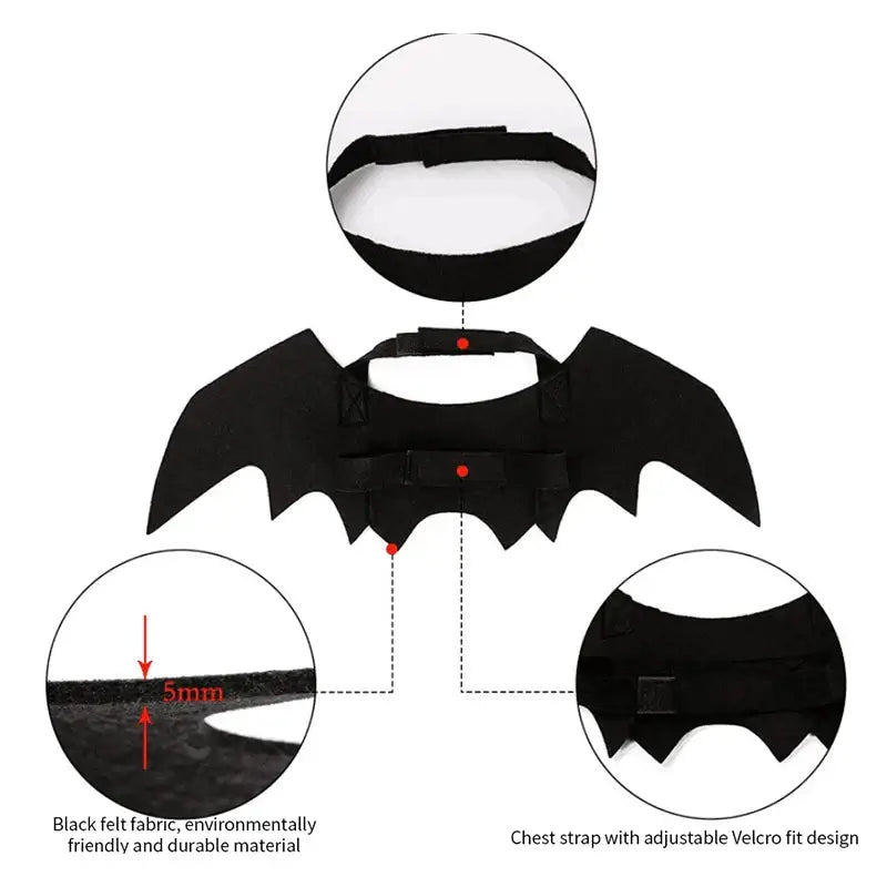 The Pet Paradise | RPXBGUCKARHG | Fashion Cat Clothes Bat Wings - Funny Dog & Cat Costume, Pet Cosplay Prop for Halloween