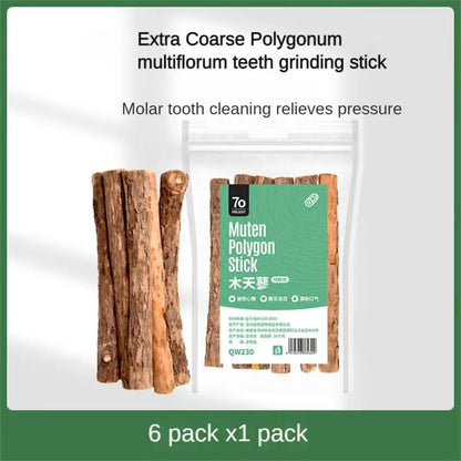 Natural cat mint sticks for chewing and dental care in cats