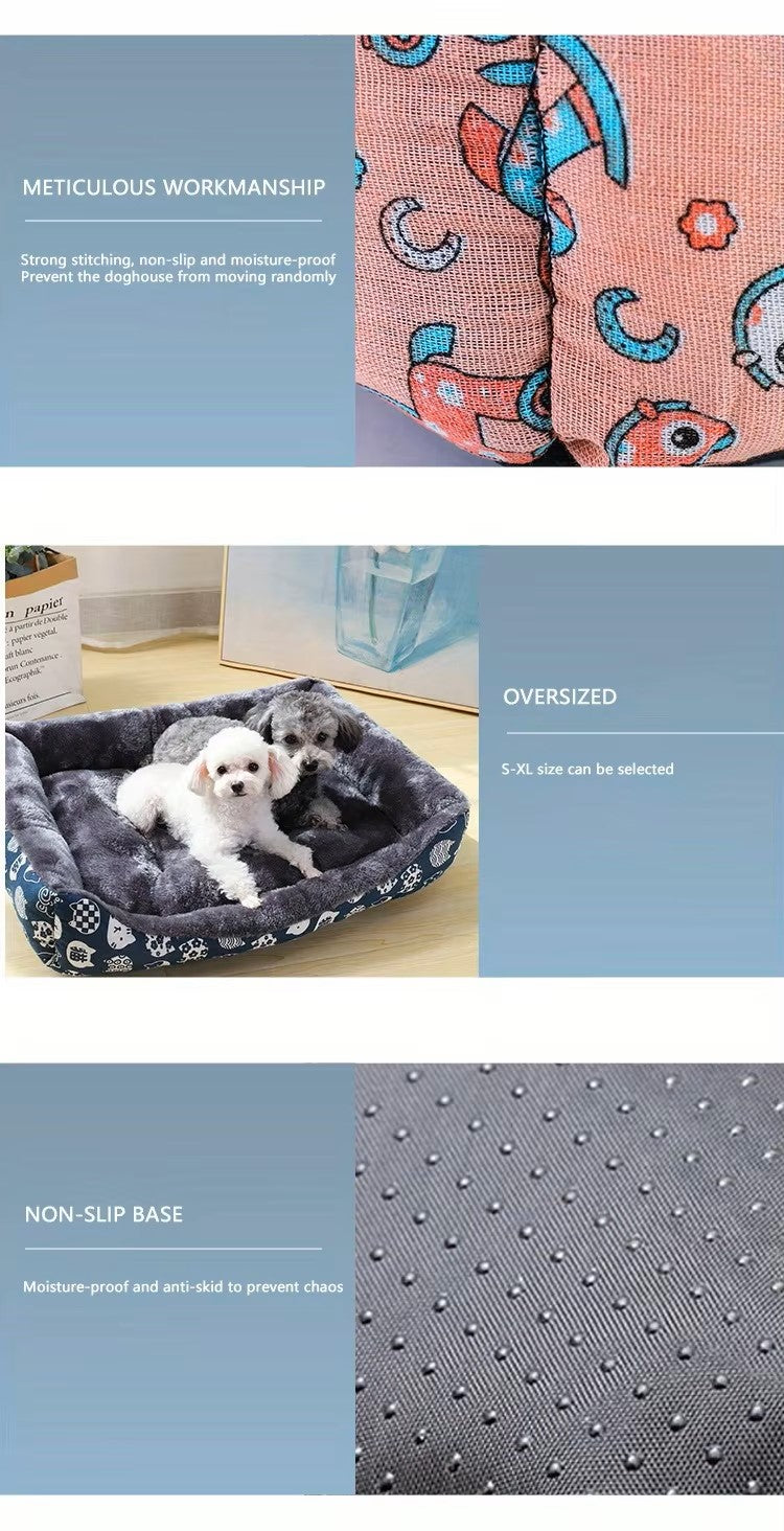 Comfortable pet dog bed sofa mat for dogs and cats, available in multiple sizes and colors, suitable for crates or floor use.