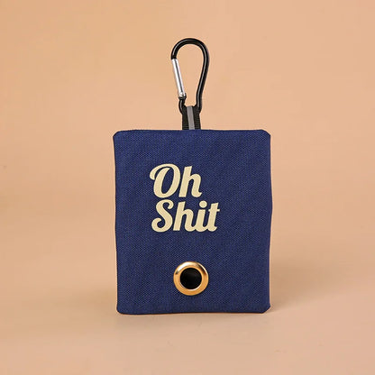 Chic faux leather dog poop bag holder dispenser for stylish walks