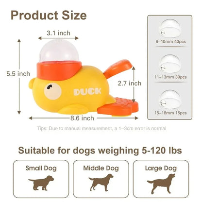 duck-shaped slow pet feeder for dogs