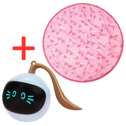 Automatic electric cat toy with hidden moving ball for indoor cats