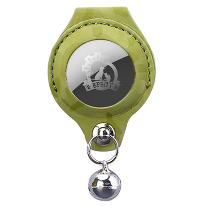 Protective leather Airtag holder for pet collar anti-lost tracking