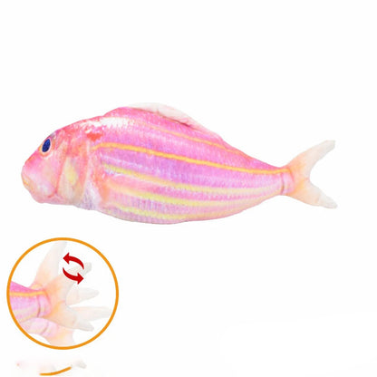 Interactive electric flopping fish cat toy with rechargeable battery