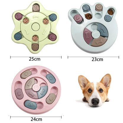 Slow Feeder Dog Puzzle Toy – Interactive food dispenser for dogs and cats with non-slip base