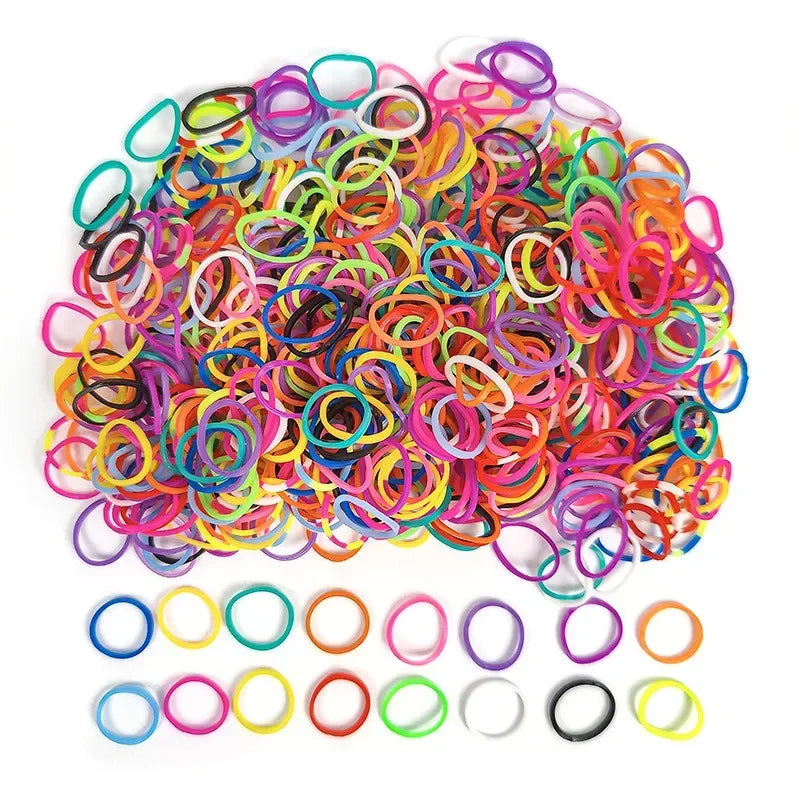 Colorful pet grooming rubber bands for DIY hair bows and accessories, perfect for all dog breeds.