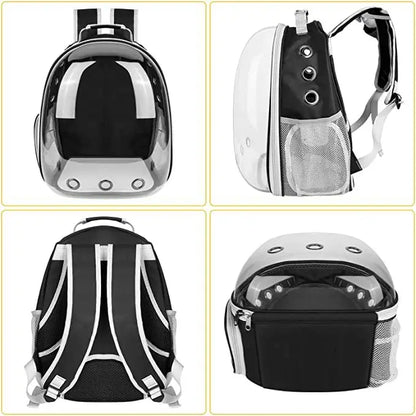 Breathable pet travel backpack carrier for small dogs and cats