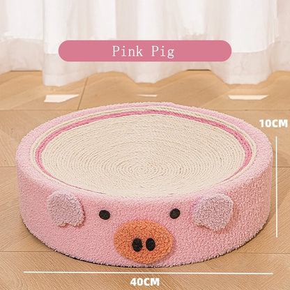 2-in-1 cat scratcher and bed with recyclable bowl-shaped sisal surface