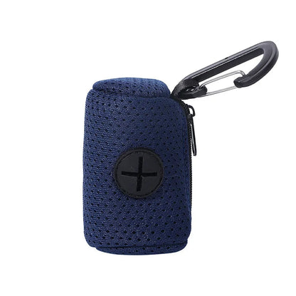 Chic faux leather dog poop bag holder dispenser for stylish walks