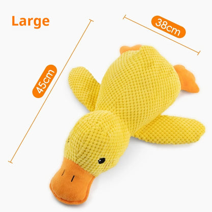 Soft calming duck plush toy for dogs and cats with wool fabric – anti-anxiety cuddle toy