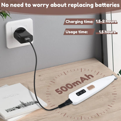 LED dog paw trimmer with digital display and stainless steel blade