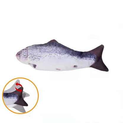 Interactive electric flopping fish cat toy with rechargeable battery
