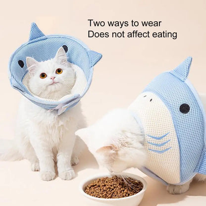 Adjustable soft cotton pet recovery cone for post-surgery healing