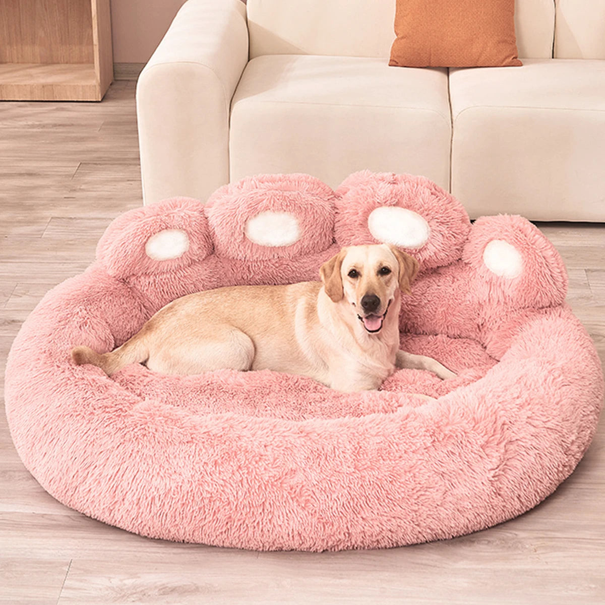 Luxurious washable pet dog sofa bed for small to large dogs and cats, crafted from premium plush material for maximum comfort and style.