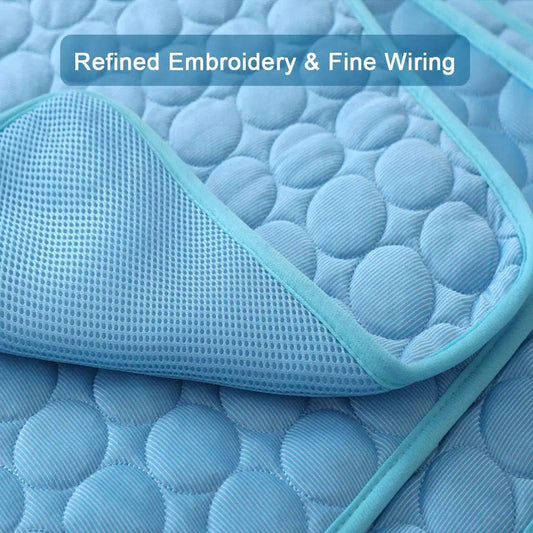 Cooling gel pet mat for summer heat relief and joint pain support