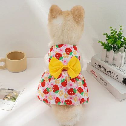 Dog Princess Dress for small dogs and cats – Elegant bowknot and breathable fabric for special occasions