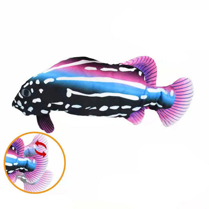 Interactive electric flopping fish cat toy with rechargeable battery