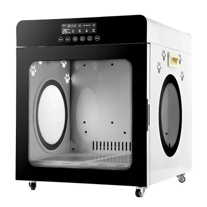 Portable smart pet drying box for quiet, efficient pet grooming
