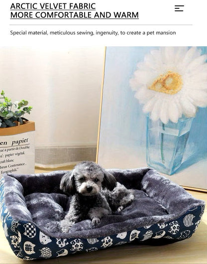 Comfortable pet dog bed sofa mat for dogs and cats, available in multiple sizes and colors, suitable for crates or floor use.