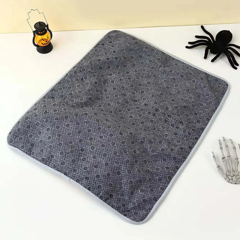 Pet Snuffle Mat for Cats and Dogs - Halloween Pumpkin Feeding Mat for Slow Feeding and Interactive Play.