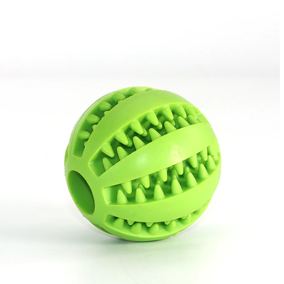 Elasticity Ball Dog Toy made of natural rubber, ideal for chewing, teeth cleaning, and interactive play for small and medium dogs.