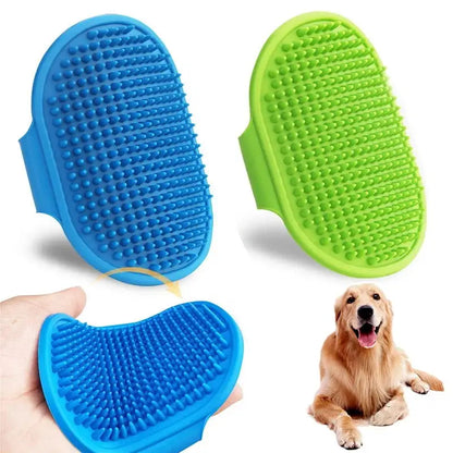 Pet Bath Massage Gloves for dogs and cats – Soft rubber grooming brush for shedding and relaxation