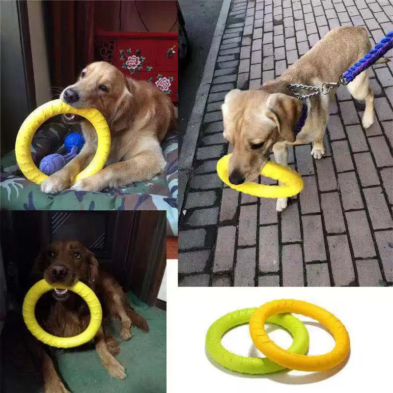 EVA floating anti-bite dog training pull ring for small dogs