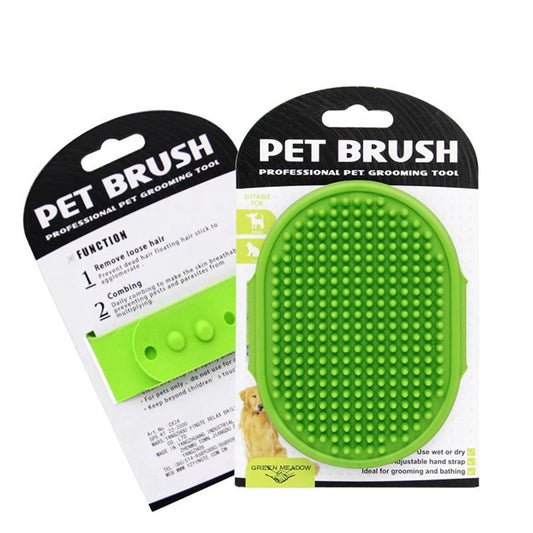 Soft rubber pet bath massage gloves for grooming and hair removal for dogs and cats.