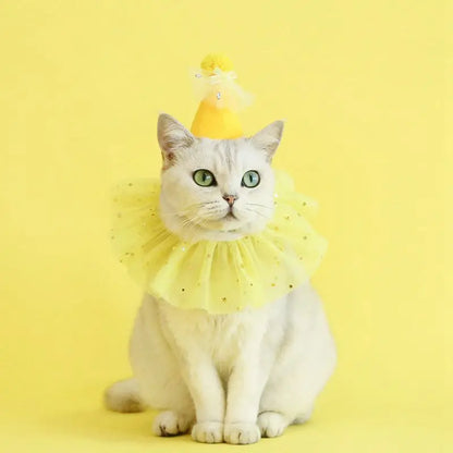 Elegant wedding crown with veil for small dogs and cats – pet bridal headdressgs