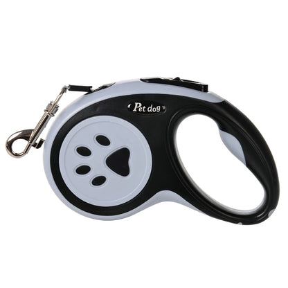 Automatic retractable dog leash with anti-slip handle and 360-degree swivel for all dog sizes