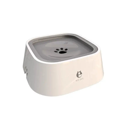 Anti-spill dog drinking water bowl with floating plate design for clean, splash-free pet hydration indoors and during travel.