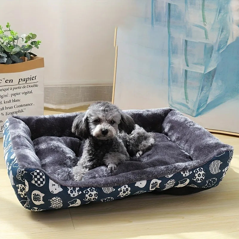 Comfortable pet dog bed sofa mat for dogs and cats, available in multiple sizes and colors, suitable for crates or floor use.