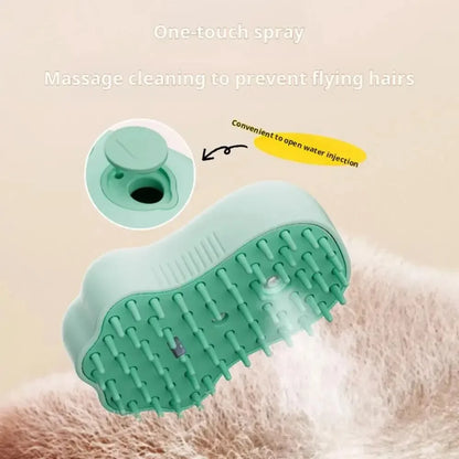 Electric grooming comb with spray and massage function for cats and dogs