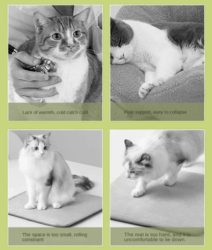 Autumn and winter velvet cat nest bed for small dogs and cats with semi-closed design