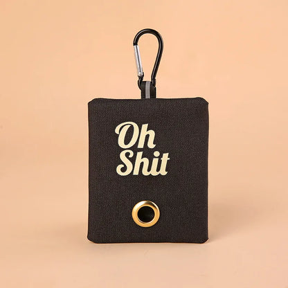Chic faux leather dog poop bag holder dispenser for stylish walks