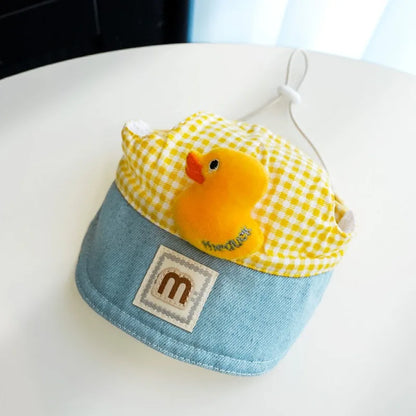 Fries-themed puppy harness set with matching hat and leash, ideal for small dogs on walks and outings.