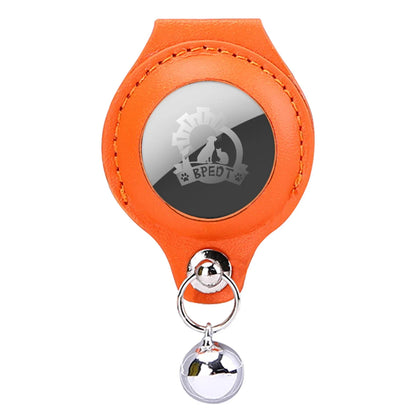 Protective leather Airtag holder for pet collar anti-lost tracking