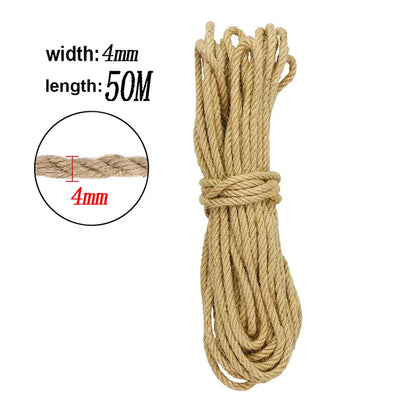 Natural jute rope for DIY cat scratching posts and furniture protection
