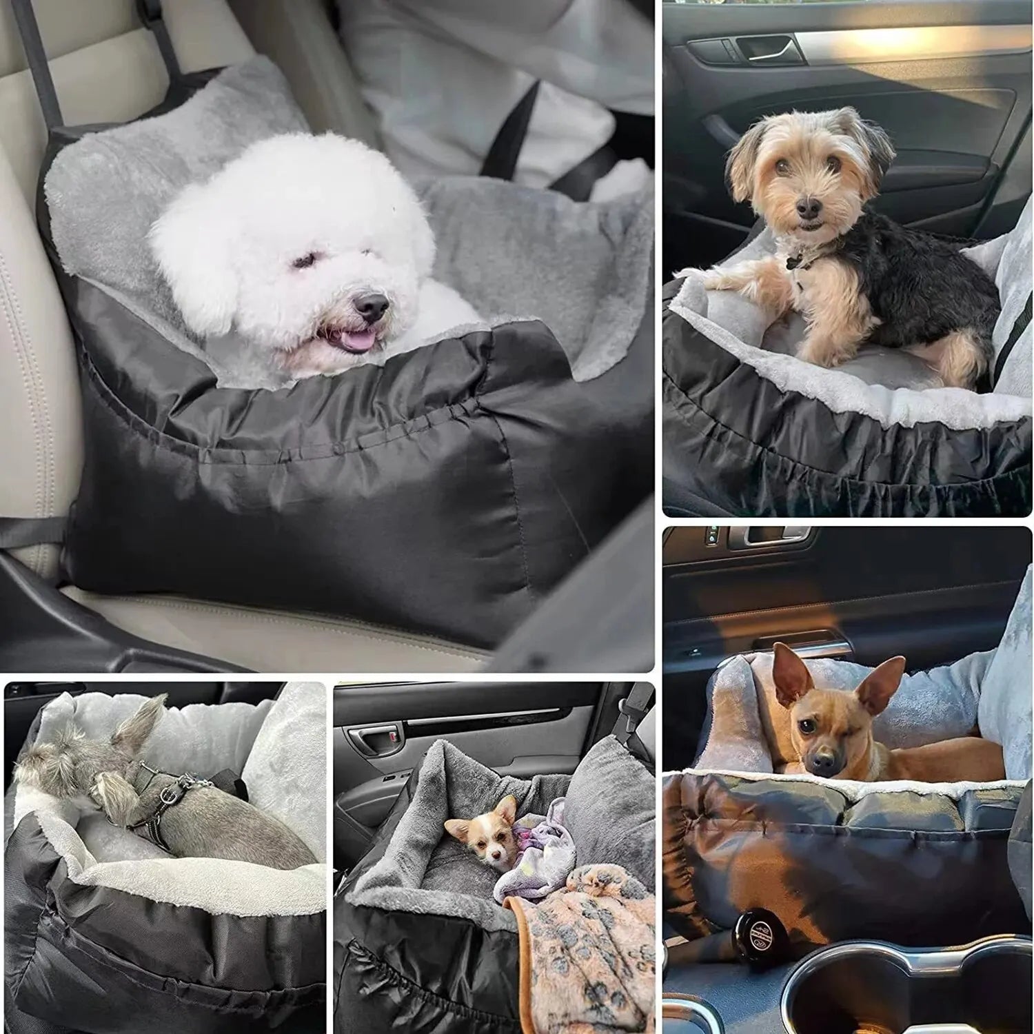 Pet car seat for large and medium dogs - durable, washable, and comfortable travel accessory.