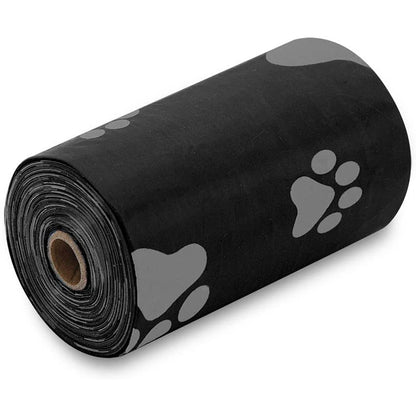 Rolls of scented dog poop bags with eco-friendly label