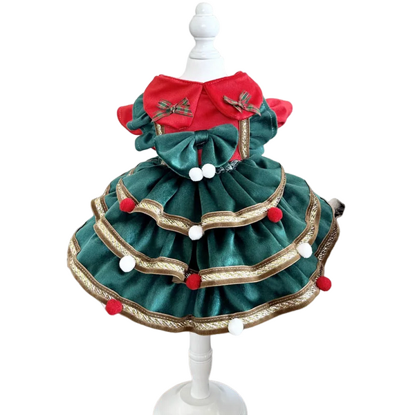 Christmas Princess Dress for Dogs – Warm and Stylish Holiday Outfit for Small Pets