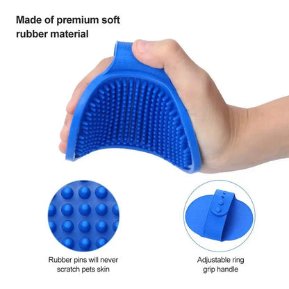 Pet Bath Massage Gloves for dogs and cats – Soft rubber grooming brush for shedding and relaxation