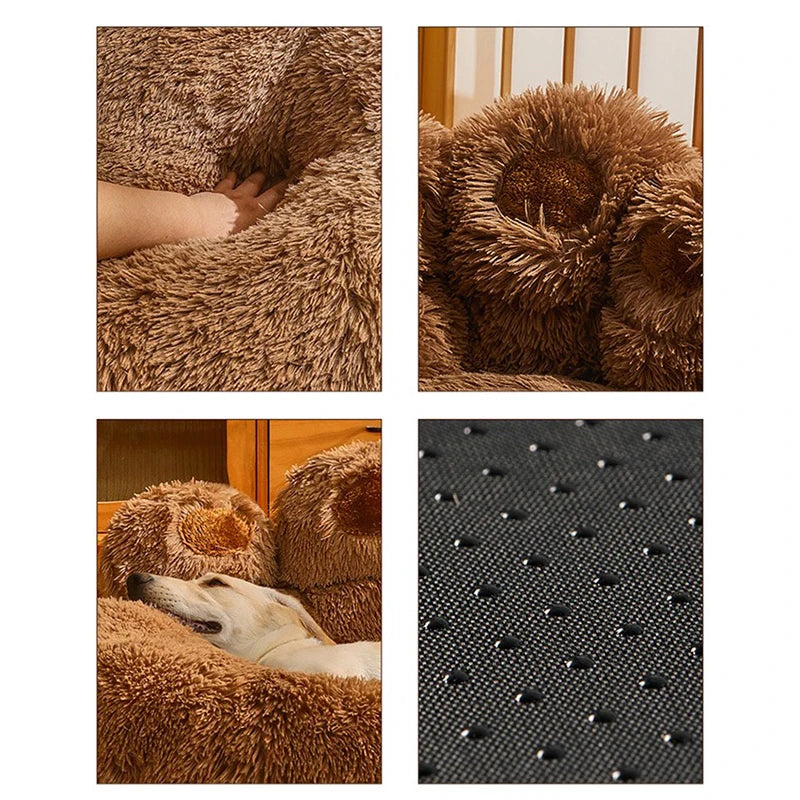 Luxurious washable pet dog sofa bed for small to large dogs and cats, crafted from premium plush material for maximum comfort and style.