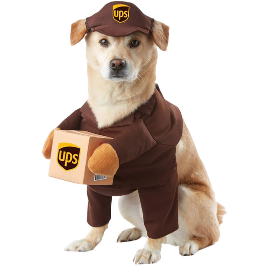 Pet Funny Role-playing Costume Collections UPS Pal Courier Big Dog Clothes - Halloween outfit for dogs.